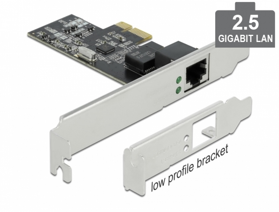 Imagine PCI Express la 1 x 2.5 Gigabit LAN, Delock 89564
